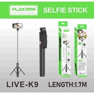 TRIPOD K9 NON LED BLUETOOTH 3 IN 1 SELFIE STICK TRIPOD 170cm 1.7 Meters