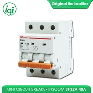 INSCOM 3P 32A 40A ELECTRIC MCB 3 PHASE 3 POLE MINI CIRCUIT BREAKER