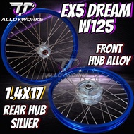 EX5 W125 LC135 Y125Z Y15 [HUB FRONT ALLOY] ALLOY RIM 1.40X17 COMPLATE SET