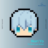 Hiori Yo Pin Button Blue Lock Merchandise Anime Pixel Handmade