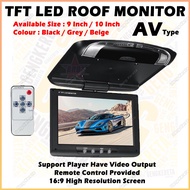 Ultra Slim AV Roof Monitor HD LCD Car Flip Down Roof Kereta Bumbung Monitor 180 degree turn left rig