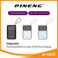 PINENG PN831PD 10000MAH / PN832PD 20000MAH POWERBANK - BUILT-IN CABLE 22.5W TYPE C | I-CABLE