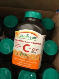 加拿大🇨🇦空運快期包郵直送 400粒 Jamieson Chewable Vitamin C + Zinc, 500 mg健美生維他命C + 鋅 , 超級優惠家庭裝 400Tablets 增強免疫力 
