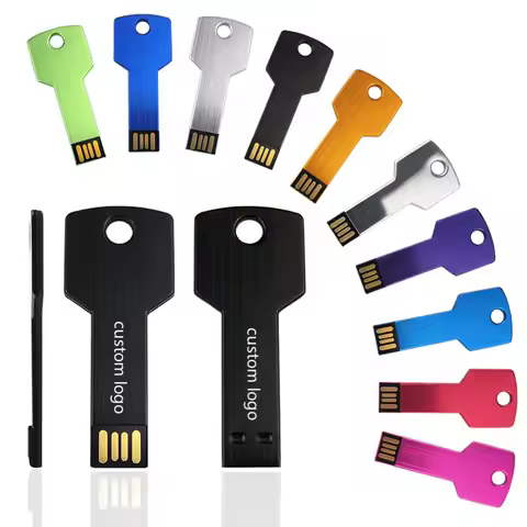 Colorful Key Usb Flash Drive 2.0 128GB Pendrive 4GB 8GB 16GB 32GB Engrave Gifts Memory Stick for Bus