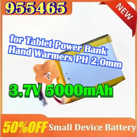 3.7V 5000mAh 955465 955565 Rechargeable Lithium Polymer Battery Li-Po for Tablet Power Bank Hand War