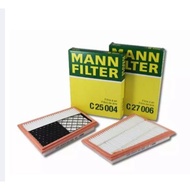 MANN Air Filter MERCEDESBENZ C-Class (W204/C204/S204)(1+1 Piece) Code C25004 + C27006