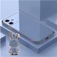 Soft Case Samsung A04 A04e Plating Casing Cover Free Cute Bunny Holder