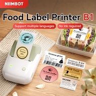 Niimbot B1 Label Printer Food Label Sticker Printer Mini Label Maker Barcode Printer,Suitable For Ba