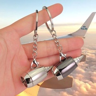 Creative Aircraft Engine Keychain Metal Small Gift Airplane Engine Keychain Aviation Academy Commemo