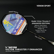 THRUSTER F BADMINTON RACKET BLACK 31LBS READY TO USE BONUS BAG AND GRIF