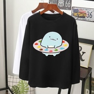 mybhaju blue Sumikko Gurashi (すみっコぐらし) coklat t-shirt baju loose regular labuh muslimah wanita perempuan lengan panjang