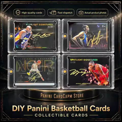 DIY Homemade NBA Soccer Cards Panini Noir Spotlight Signatures Kobe Jordan Kobe Durant Collectible C