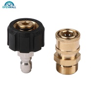 OPENMALL 2Pcs 3/8'' or 1/4" Pressure Washer Adapter Kit M22 14mm / 15mm Female Swivel to Quick Conne