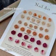 50 Melade Two-Color Roses Roses Roses Smudge Three-Dimensional Resin Diamond Jewelry Retro Nail Diam
