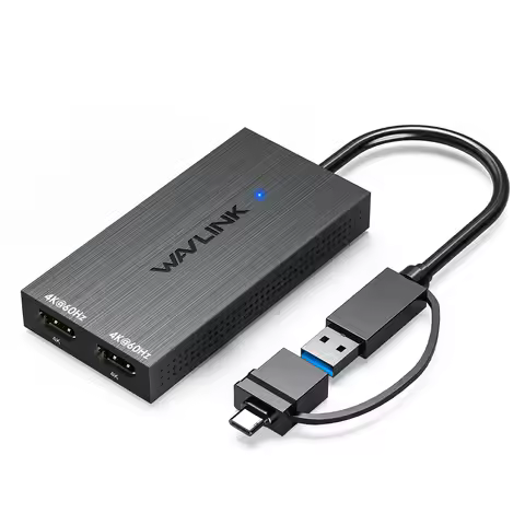 USB 3.0/USB C to HDMI DVI Display Adapter Thunderbolt 3 Compatible External Monitor Laptop Graphics 