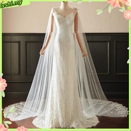 3*3M Cathedral Wedding Cape Veil Sequined Lace Shawl Bridal Shoulder Veils Tulle Long Cape Cloak Wed