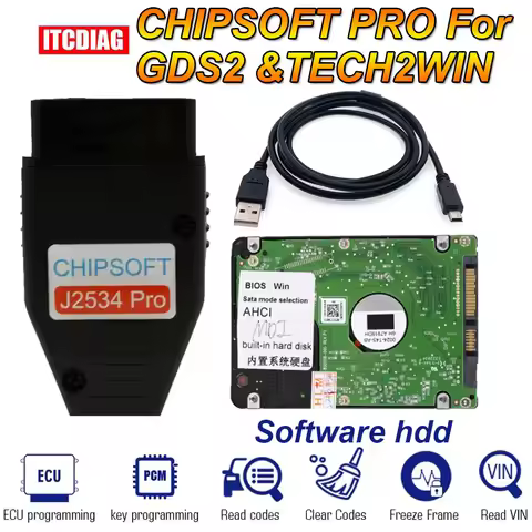 Chipsoft J2534 Pro for GM/OPEL VCI Diagnostic Cable GDS2 Diagnostic Tool for GM GDS2 Scanner GDS2 V2