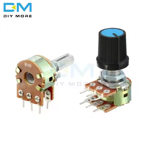 5PCS lot B1K B2K B5K B10K B20K B50K B100K B250K B500K B1M Potentiometer Resistor Linear Taper Rotary
