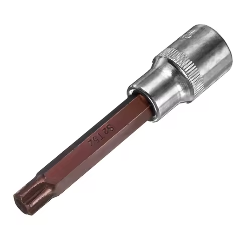1/2" Drive Hex Torx Spline Bit Socket CR-V Bits Sockets 4" Length Ratchet Wrench Extension Rod H4 H7