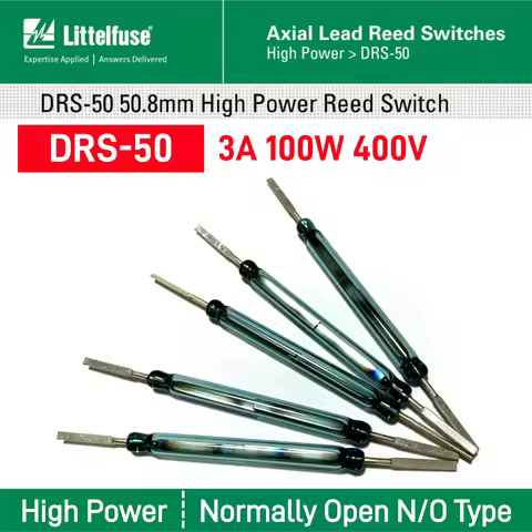 2/5/10PCS High Power Voltage DRS-50 Reed Switches 3A 100W 400V Normally Open N/O 5*50MM Magnetic Con