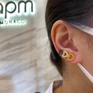 August New APM Monaco Single Star Ear Studs Love Heart Earrings Female Pearl Design Temperamental Sl