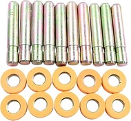 10 Pack Bucket Teeth Pins & Retainers 8E6359 9J2358 Compatible with Cat J350 1U3351 1U3352 Loaders 9
