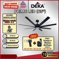 [DEKA] Prime 65' Inch Ceiling Fan | 8 Blades | 24 Speeds | Remote Control | DC Motor | 18W LED | Cei