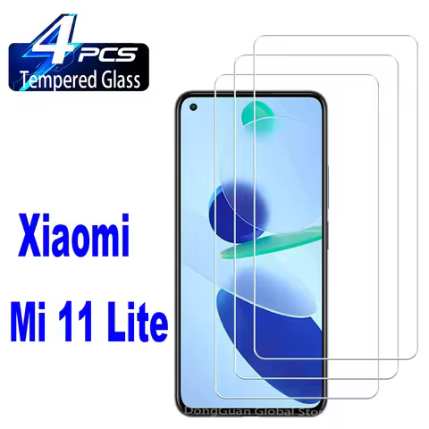 2/4Pcs Tempered Glass For Xiaomi 11 Lite 5G NE 4G Screen Protector Glass Film