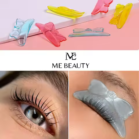 5 Pairs Lash Lift Shields,Cute Bow-Shaped Lash Lift Rods for Eyelash Curling and Lifting, Reusable S