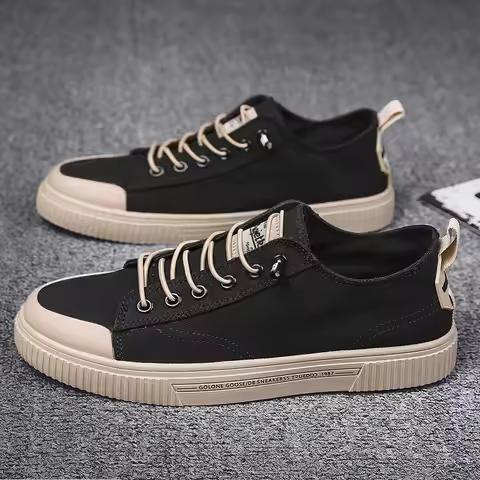 Men's Canvas Shoes Flats Vulcanized Shoes for Men 2025 Spring Summer Comfortable Causal Sneakers Fas
