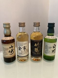 山崎12+余市+竹鶴+白州12 50ml set (日版威士忌酒版set)Whisky