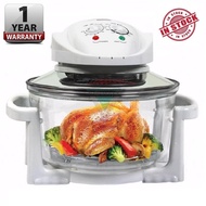 Air flyer 12L Grill, Roast, Bake, Toast & Fry Convection Halogen Glass Oven w/Accessories Air Fryer 