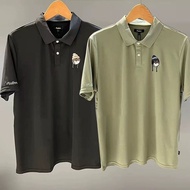 25MALBON Golf Men's Korean Version Lapel Short-Sleeved Fashion Casual T-Shirt Plol Shirt Outdoor Spo