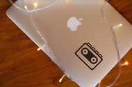 decal sticker macbook apple stiker walkman pemutar musik lagu laptop