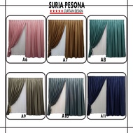 #2 Langsir Naco(1Mx1.3M)Ready Made CurtainSiap Jahit Langsir,Langsir RAYA Kain Tebal 80% Blackout (2IN1)Plain Curtain