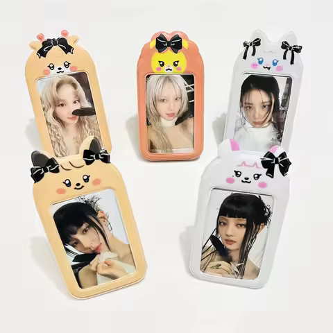 Kpop I-DLE MININI Cartoon PVC Photo Card Holder Stand MiYeon Soyeon YUQI Minnie Shuhua We Are Album 