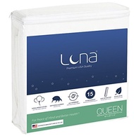 Queen Size Luna Premium Hypoallergenic 100% Waterproof Mattress Protector - Made in the USA - Vin...