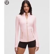 Full Length ! !! Define Lululemon Stand Collar Yoga Jacket Gold Zipper Slim Fit
