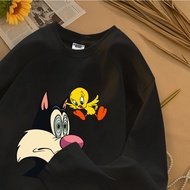 Hub Tshirt Unisex Oversized Long Sleeve T-Shirt | Looney & Tweety Motifs | Korean Style 100% Cotton 
