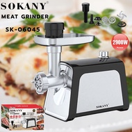 เครื่องบดเนื้อ SOKANYเครื่องบด 2900W บดเนื้อทำใส้กรอก บดพริก เนื้อบดอย่างรวดเร็ว เครื่องบดเนื้อ เครื