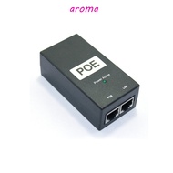 AROMA POE Power Injector, 24V/48V 0.5A 100Mbps POE Power Supply, POE Device Desktop Compatible Outpu