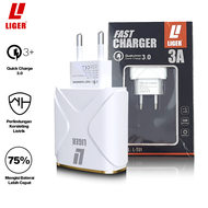 LIGER Batok / Kepala Charger Qualcomm L-T01 Quick Charge 3.0 5V 9V 12V L-T01