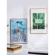 Simple Narrow Edge Aluminum Alloy Picture Frame Mounting8k Custom Photo Frame Poster Frame Wall Hang