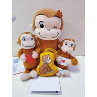 Curious George Monkey soft toy keychain SKC27 preloved cute charm plushie