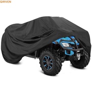 QIRVEN 4 Wheeler Quad Bike Storage Cover, All Weather Protection Waterproof ATV Cover, Basic Edition