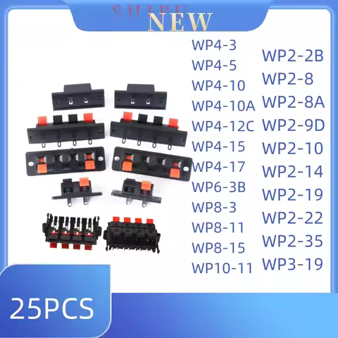25pcs wp cable clip WP2-2B WP2-8/9/10/14/19/22/35 WP3-19 WP4-17 WP6-3B WP8-3 11 WP8-15 WP10-11 Audio