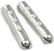 100 pcs 3mm x 20mm Shoestring Bullet Metal ends Aglet Tip replacement Shoe Laces repairing Decorate