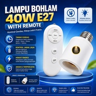 40W E27 Sensor Bulb Lamp Fitting With Remote Control On Off Timer Smart Home Light Bulb