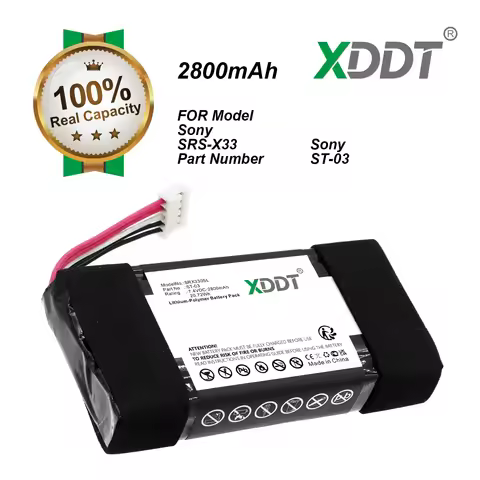 Sony SRS-X33 ST-03 Speaker 2800mAh Battery Replacement for Wireless Portable Speakers by Sony