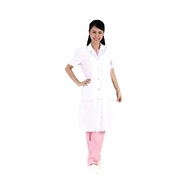 เสื้อกาวน์ (รุ่น GW5404) ตัวยาว-แขนสั้น เนื้อผ้าเกรด A มีการตัดอย่างประณีต / BCOSMO THAILAND